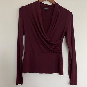 Brooks Brothers Burgundy Blouse. XS